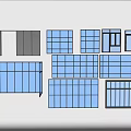 Modern window combination 3d model