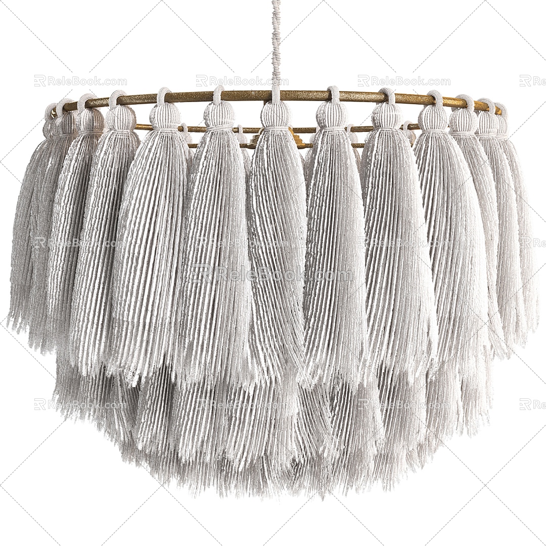 National style metal fabric tassel chandelier model