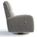 Gray Fabric Recliner Chair With Diamond Quilted Design And Adjustable Stitched Backrest