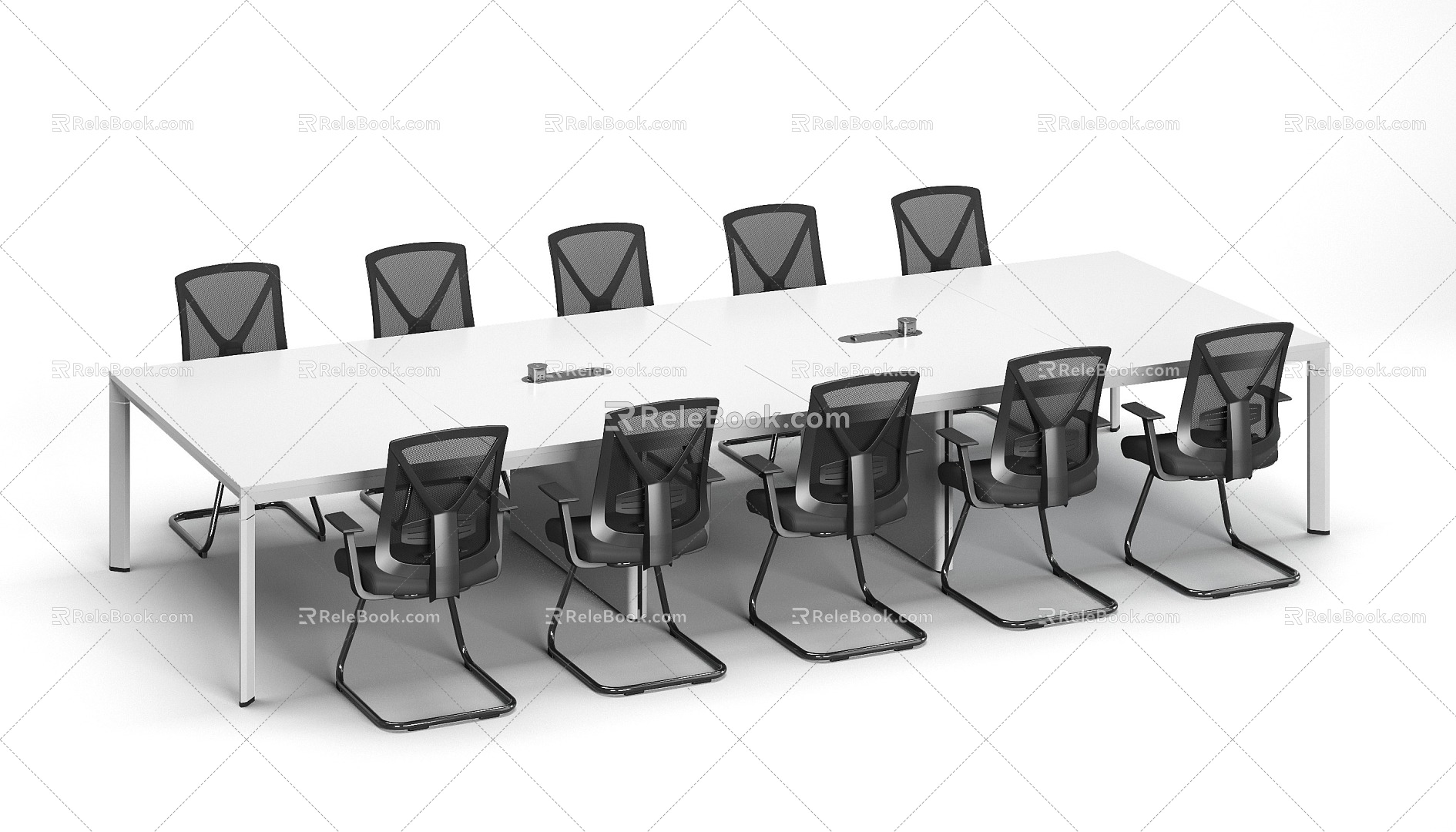 Conference Table Modern Conference Table and Chair Combination Conference Chair 3d model