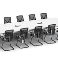 Conference Table Modern Conference Table and Chair Combination Conference Chair 3d model