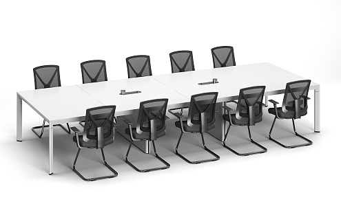 Conference Table Modern Conference Table and Chair Combination Conference Chair 3d model