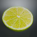 Fresh Sliced Lemon with Bright Yellow Juicy Inner Pulp and Detailed Texture