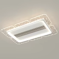Modern Square And Round Ceiling Light With Decorative Dots And White Lighting 3d model