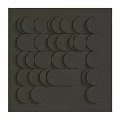 3D Wall Decor With Circular And Oval Patterns In Various Textured Colors