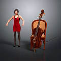 Red Dress Black Stockings High Heels And Wooden Chair Daily Living Essentials