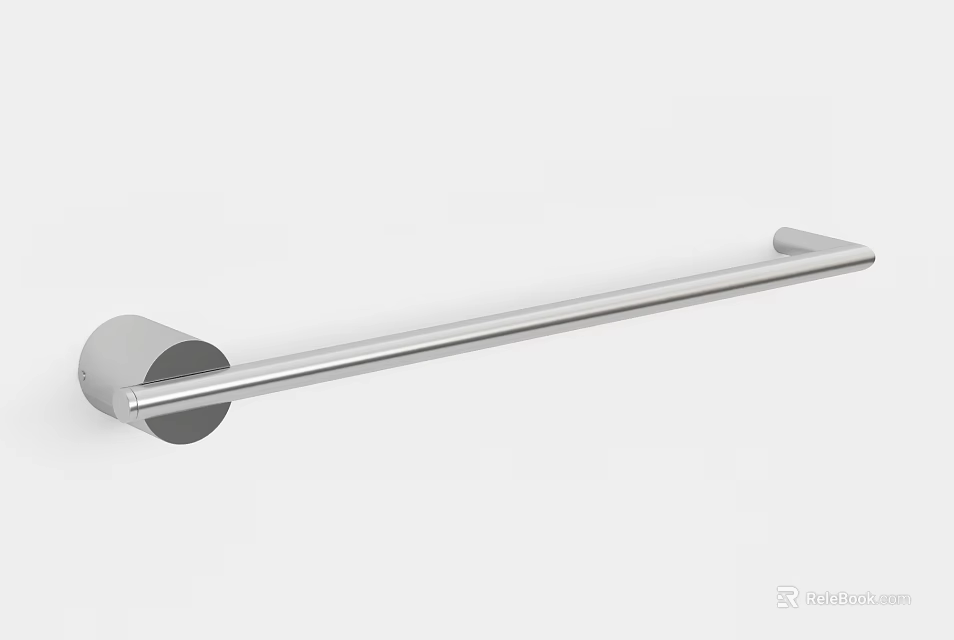 Modern Stainless Steel Bathroom Towel Rack Wall Mounted Sleek Design 3d model 