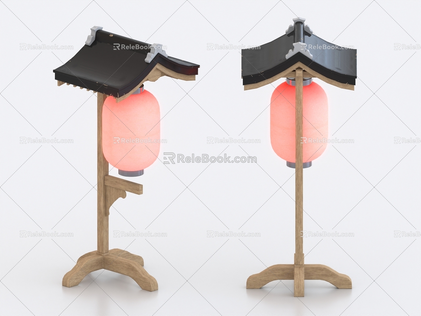 lantern street lamp 3d model