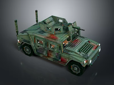 Military Tank Featuring Camouflage Color Scheme And Roof Mounted Weaponry On Armored Chassis 3d model