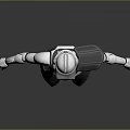 3D Rendered Helmeted White And Gray Armored Game Movie Character Standing With Open Arms