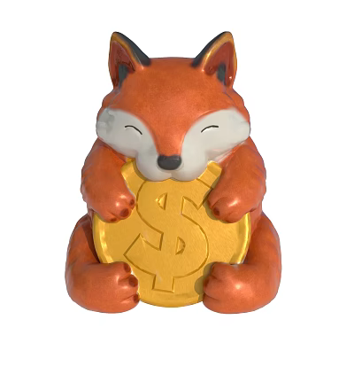 Modern ornaments fox toy ornaments 3d model
