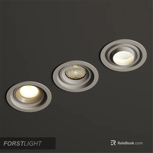 Modern Recessed Downlights and Spotlights with LED Lighting and Metal Frame for Indoor Ceiling 3d model 