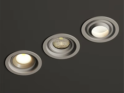 Modern Recessed Downlights and Spotlights with LED Lighting and Metal Frame for Indoor Ceiling 3d model