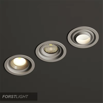 Modern Recessed Downlights and Spotlights with LED Lighting and Metal Frame for Indoor Ceiling 3d model