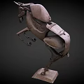 Metal Horse Sculpture Decorative Furniture Piece In Rearing Pose With Square Base