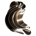 Modern Curved Decorative Ornament Set With Ceramic And Metal Pieces For Home Decor