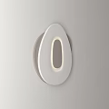 Modern Abstract Wall Light With White Smooth Surface And Soft Illumination Mounted On Gray Wall 3d model