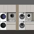 Modern washing machine cabinet 3d model