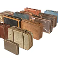 Vintage Suitcases Collection with Assorted Colors Classic Styles and Retro Designs