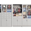 Practical Office Bookcase With Multiple Shelves Drawers Binders Organized Files And Closed Cabinets 3d model