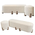 Modern sofa stool sofa stool combination 3d model