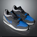 Stylish Blue Gray Sneakers With Leopard Print Details Velcro Strap And White Sole