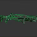 Futuristic Sci-Fi Weapon With Detailed Mechanical Components Metallic Structure And Tactical Combat Design