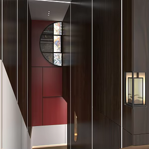 Modern Light Luxury Hotel Staircase 3d model
