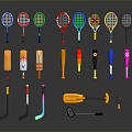 tennis racket tennis racket cover badminton racket cover racket sports goods sports goods 3d model