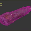 Rustic Natural Wood And Stone Log With Rich Grain And Textured Surface Finish