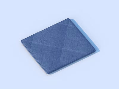 Blue Square Textured Pad With Cross Pattern And Light Blue Edge 3d model