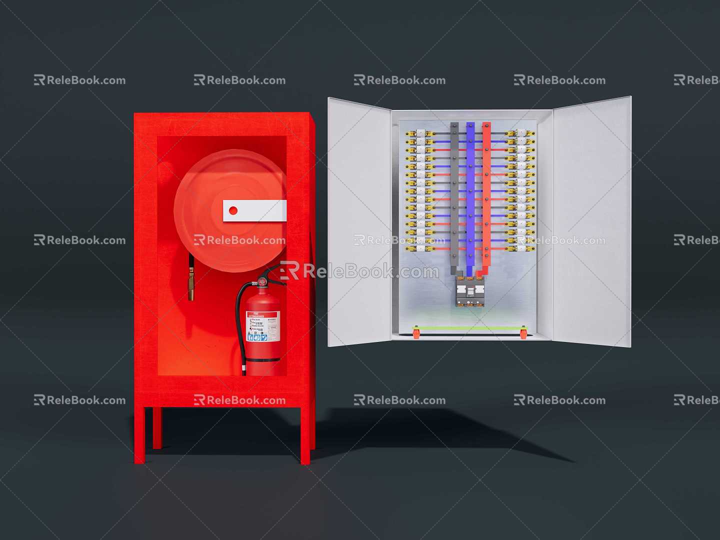 Fire protection distribution box Fire with fire extinguisher model