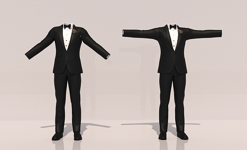 Suit Men's Gown 3d model