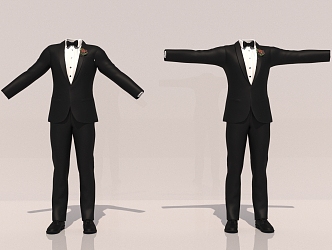 Suit Men's Gown 3d model