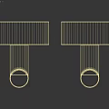 Modern Wall Lamps With Black And Brass Metal Sleek Linear Design For Home Decor