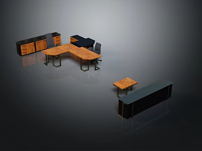 Modern Wooden Dining Chairs With Matching Table In Open Kitchen Interior 3d model