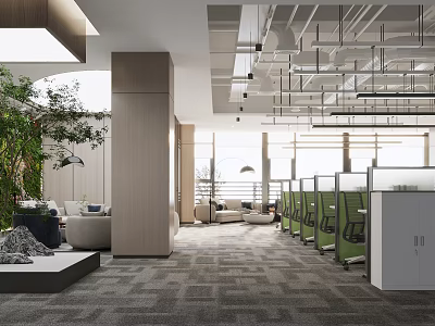 Modern Public Office Area Claims Department Office Area 3d model