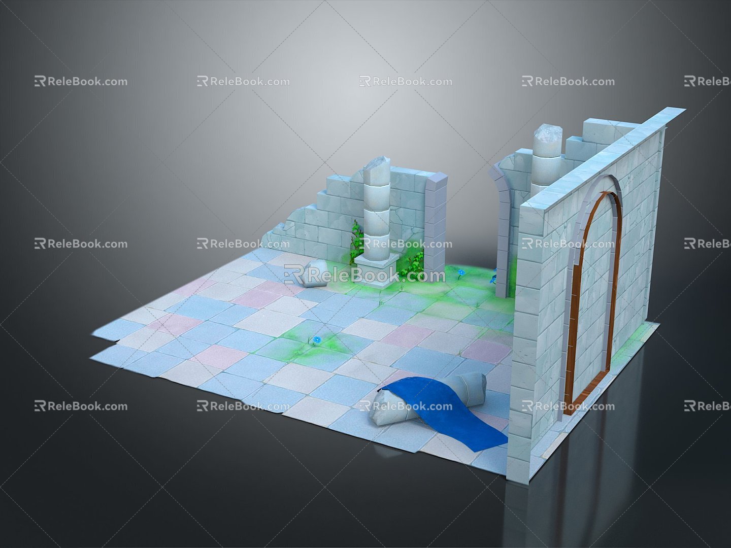 Monuments Sites Sites Sites Ruins Castle Fortress Ancient Castle Ancient Ruins Realistic 3d model