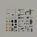 Modern Door Handle Door Handle Switch 3d model