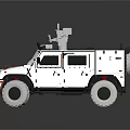 Camouflage Military Vehicle With Antenna Equipment White Wheels And Sturdy Design