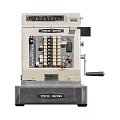 Vintage Commercial Cash Register Equipment With Mechanical Keys And Cash Drawer