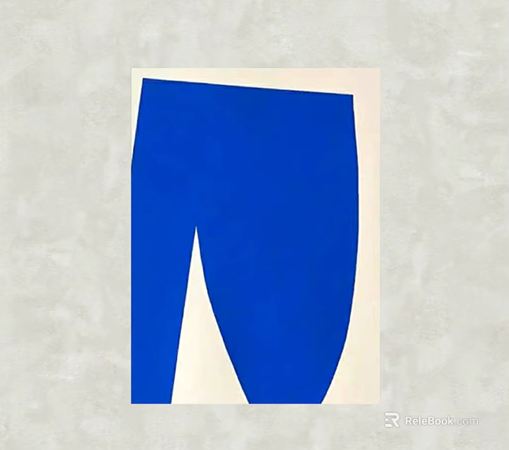 Minimalist Blue Pants Design With Sleek Silhouette On Light Background 3d model 