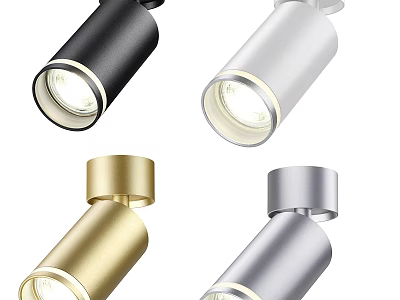 Modern Downlights Spotlights in Black White Gold Silver Finishes for Home Lighting 3d model
