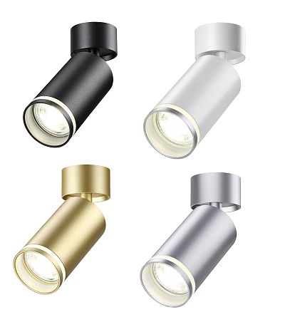Modern Downlights Spotlights in Black White Gold Silver Finishes for Home Lighting 3d model