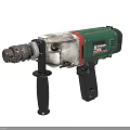Metabo Industrial Electric Drill with Green Black Metal Body and Ergonomic Handle