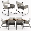 Table and chair combination 3d model