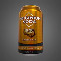 ORIGINIUM SODA Golden Can Sanity 420 ML Refreshing Carbonated Soft Drink