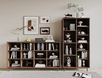 Modern bookcase 3d model