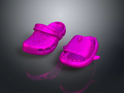 Pink Clog Shoes with Ventilation Holes Comfortable Slip On Design for Summer Casual Wear 3d model