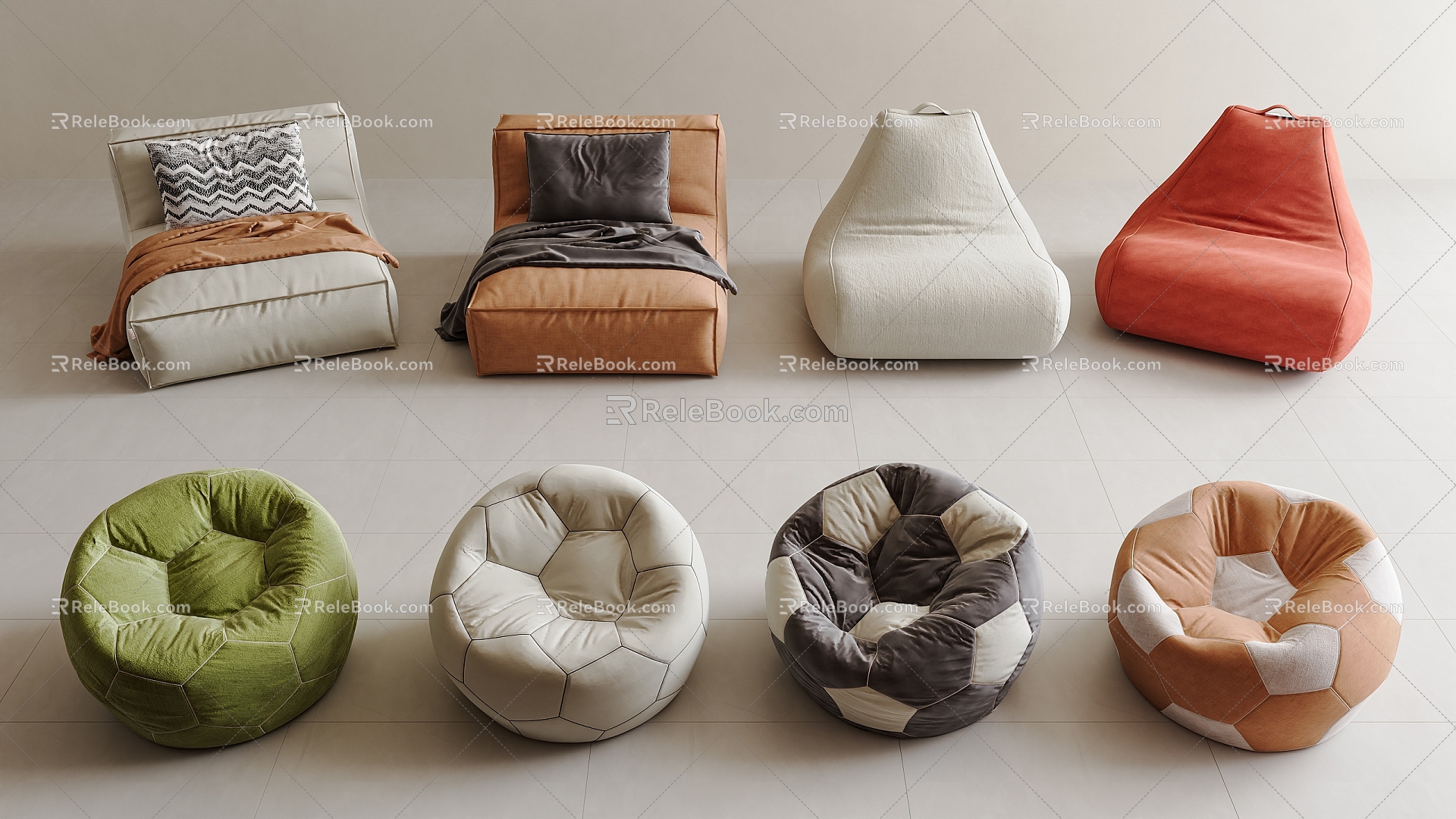 Modern Lazy Sofa Single Sofa Casual Sofa Fabric Single Sofa Lazy Sofa Bean Bag Casual Sofa model